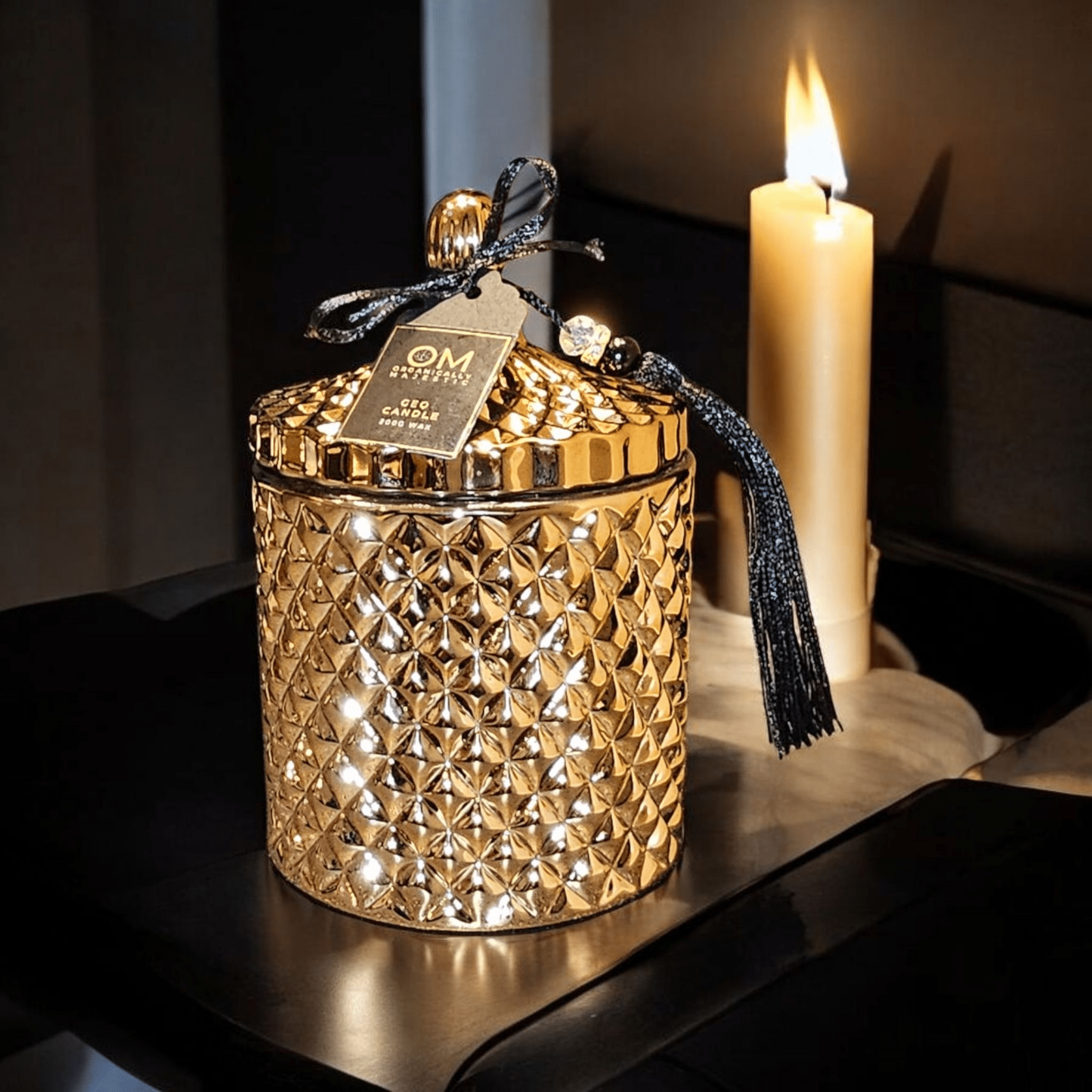 OM Geo Candle (Rose Gold)